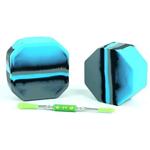Black/Blue/Gray Large 223ml Silicone Storage Container Wax Oil Concentrate Jars and a Carving Tool by X-Value Black/Blue/Gray Large 223ml Silicone Storage Container Wax Oil Concentrate Jars and a Carving Tool by X-Value