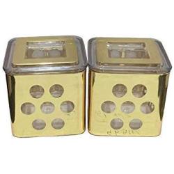 SATISFACTORY NATION 2 Pc Gift Set Thyme Small Multi Purpose Snacks Jar/Containers with Airtight Lid/Food Storaage Boxes