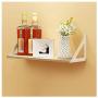 Kitchen Organization Spice Rack Wall Mounted Hanging Wooden And Metal Holder Space Sacving Shelf Seasoning Display Jars Storage For Bathroom Pantry (Color : A)