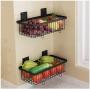 Cabinet Storage Kitchen Organization Spice Rack Basket Seasoning Display Hanging Holder Wall Mounted Metal Shelf Jars Storage For Pantry Bathroom Laundry Garage