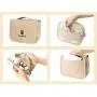 SacSage Hängende Reise-Kosmetiktasche für Damen und Herren, Wasserdichte Tragbare Duschtasche, Integrierter Qualitätsbügel, Badezimmer- und Kosmetikkafferschale (Beige)