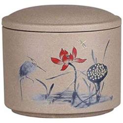 DRAGON SONIC Moisture-Proof Tea Caddy Sealed Storage Tea Jar Ceramic Tea Can, D03