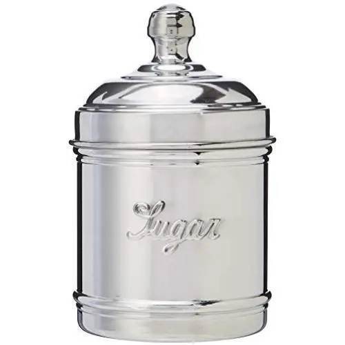 Italo Ottinetti Polished Aluminium Storage Canister Zucchero 10 cm, Metallic, One Size Italo Ottinetti Polished Aluminium Storage Canister Zucchero 10 cm, Metallic, One Size