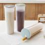 Plastic Noodle Storage Box Grain Cereal Storage Jar Spaghetti Box Kitchen Noodle Storage Tank Storage 3 PCS