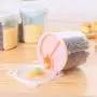 Kitchen Food Storage Box Rice Beans Stoarge Jar w/ Seal Cover 4 Lattices Food Preservation Container Plastic Kitchen Storage Holder Crisper Grains Storage Tank Household Cans Sorting Organizer (F)