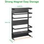 Magnetic Refrigerator Storage Rack Kitchen Magnetic Bracket with Hook Strong Magnet for Paper Towel Rack Rust-Proof Spice Jar Refrigerator Storage Rack