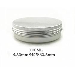 24 PCS 100ML 3.4oz Empty Metal Aluminum Tins Slip Slide Containers Jar Cans Box Bottle With Tight Screwtop For Cosmetic Make Up Sample Storage Lip Balm Eye Shadow Salves Powder Cream DIY Hand-made