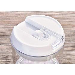 Transparent Plastic Jars, Food Storage canisters with lid Versatile Durable Box Preserving Tank Pack of 2-B 750mlx2