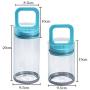 Nrpfell 2Pcs Pull Type Glass Food Storage Bottlevacuum Sealed Can Heat Resistant Miscellaneous Grains Storage Tank Storage Cup Candy Jar