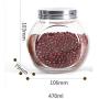 Portable Design Seasoning Bottle Home Kitchen, Stainless Steel Glass Transparent Seasoning Jar Glass Kitchen Storage Accessories Sealed Food/Spice/Pepper/Salt Storage Tank Kitchen Supplies