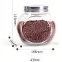 Portable Design Seasoning Bottle Home Kitchen, Stainless Steel Glass Transparent Seasoning Jar Glass Kitchen Storage Accessories Sealed Food/Spice/Pepper/Salt Storage Tank Kitchen Supplies