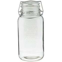 Grant Howard Jumbo Regal Embossed Glass Storage Jar, 136 oz, Clear