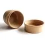 3 Sections of Bamboo Wood Cans Food Storage Container Sealed Jar Tea Pot with Lid 7X 8 cm (D7-H8)