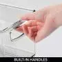 mDesign Plastic Stackable Kitchen Pantry Cabinet, Refrigerator or Freezer Food Storage Bin Container with Handles - Organizer for Fruit, Yogurt, Snacks, Pasta - BPA Free, 10" Long, 6 Pack - Smoke Gray mDesign Plastic Stackable Kitchen Pantry Cabinet, Refrigerator or Freezer Food Storage Bin Container with Handles - Organizer for Fruit, Yogurt, Snacks, Pasta - BPA Free, 10" Long, 6 Pack - Smoke Gray