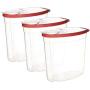 Rubbermaid 745176257628 Cereal/Snack Storage Container Each 1.5 Gal 3-Pack, 1.5 Gallon, Red