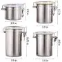 Radish Stars Sealed Leak-Proof Food Storage Container Stainless Steel Container Set of 4 Jar Sets for Food Preservation & Space Saving in Home, Office, Camping, Traveling - Diameter in 3.9 inch Radish Stars Sealed Leak-Proof Food Storage Container Stainless Steel Container Set of 4 Jar Sets for Food Preservation & Space Saving in Home, Office, Camping, Traveling - Diameter in 3.9 inch