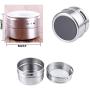 ANPI 6 Pcs Magnetic Spice Jars, Stainless Steel Seasoning Spice Storage Containers