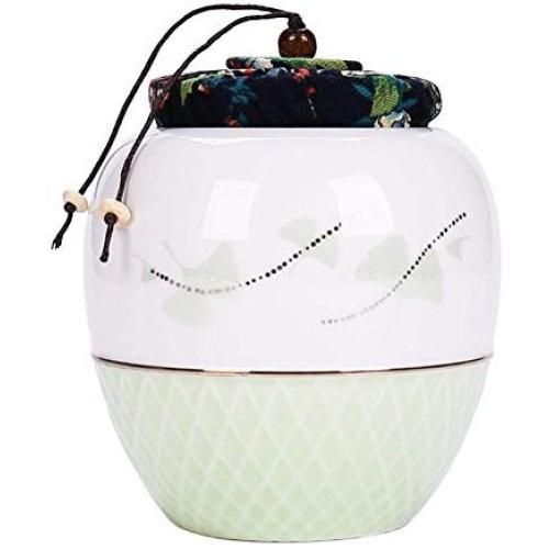 Ceramic Tea Storage Container Kitchen Storage Canister Jar for Candy Coffee - 11 x 14 cm/4.3 x 5.5 inches - 37