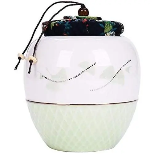 Conteneur de stockage de thé en céramique, boîte de rangement pour cuisine, pot pour bonbons/café - 11 x 14 cm / 4,3 x 5,5 pouces - 37 Conteneur de stockage de thé en céramique, boîte de rangement pour cuisine, pot pour bonbons/café - 11 x 14 cm / 4,3 x 5,5 pouces - 37
