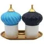Candle Pillar Holders Creative Castle Candle Holder Ceramic House Decorative Storage Jar Creative Candlestick Storage Tank Home Decoration-Suit 3