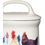 Kitchen Craft Apple Farm Hand-Finished Hazel Hen Ceramic Airtight Storage Jar, 10.5 x 17.5 cm (4" x 7") - Cream/Green