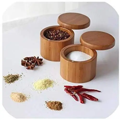 Bouteille de stockage pour épices, sel, poivre, herbes, cure-dents, avec couvercle en bois pour cuisine, accessoires de cuisine.