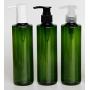 2PCS 250ML 8.5OZ Green Empty Plastic Lotion Bottle with Color Random Press Pump Head Essence Shower Gel Emulsion Shampoo Hair Conditioner Holder Refillable Portable Cosmetic Container Jar