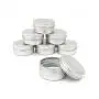 12 Stück 30 ml 1 oz Silberne Rund Metallbehälter mit Feststellbügelverschluss Aluminium Kosmetische Dose Behälter für Lippenbalsam Nagelkunst Tee Pulver Creme Kerzen Augenbrauen Make-up Basteln Schmuck