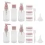 Unxuey Travel Bottles Set TSA Approved Leak Proof Squeezable Refillable Sub-Bottles with 3 Bottles, 3 Cream Jars and 2 Tools (Funnel and Spatula) for Your Favorite Lotions, Make-up Lotion and Shower G Unxuey Travel Bottles Set TSA Approved Leak Proof Squeezable Refillable Sub-Bottles with 3 Bottles, 3 Cream Jars and 2 Tools (Funnel and Spatula) for Your Favorite Lotions, Make-up Lotion and Shower G