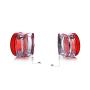 50 Pcs 3ml/5ml(3g/5g) Plastic Empty Travel Refillable Comestic Face Hand Cream Ointment Sample Container Bottles Jar Pot Case with Red Lid (3ml/3g)