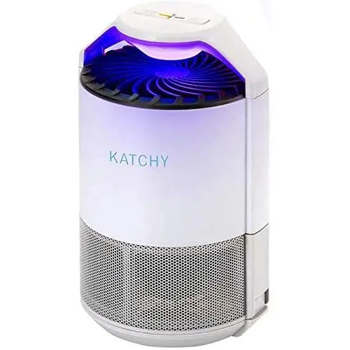 KATCHY Innensein-Insekten- und Fliegende Insektenfalle Fruchtfliege Mücke-Falle mit UV-Licht Ventilator Klebefallen ohne Zapper Weiß