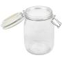 EG Homewares Retro Glass Storage Jar With Metal Clamp & Airtight Silicone Seal For Kitchen Food Storage Tea Rice Pickling Medium - 1 Litre Pasta