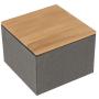 Flameer Bamboo Lid Storage Boxes Wooden Containers Organizer Tea Storage Box Caddy Jars Coffee Cans - A, as described