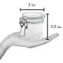 The Grindstone | Assorted Set of PET Plastic Kilner Style Jars | Round Clear Acrylic | Airtight Mason Style Canister Lids | Set of two 5 oz, one 7 oz, one 14 oz Storage Jars | Pack of 4