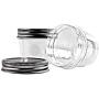 Slime Jars With Lids - 4 Ounce Clear Plastic Jars Containers With Screw On Lids - Refillable Round Empty Plastic Slime Storage Containers for Kitchen & Household Storage - BPA Free (10 Pack)