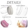 ZEJIA 5 Gram Cosmetic Containers 125pcs Sample Jars Tiny Makeup Sample Containers with lids(White，Green， Purple， Pink and Black)