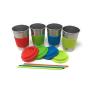 UpPeak 4 Pack 16 oz Stainless Steel Cups with Lids and Straws, ECO, BPA Free Drinking Tumblers (Assorted)