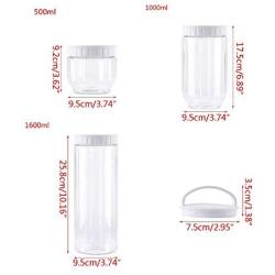 Kitchen Transparent Food Storage Container with Lids Sealing Pot Cereal Grain Bean Rice Sealed Plastic Milk Powder Jar,X