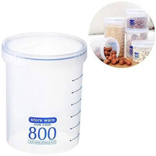 DokFin Schleimbehälter, Apothekergläser, Trockenlebensmittelflöscher mit Schraubverschlüssen, bewahren Kleber, Frischhaltebehälter für Zucker, Mehl, Reis, 3 Größen