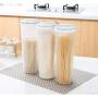 Daliuing Kitchen Storage Box Multifunctional Spaghetti Pasta Noodle Plastic Storage Jar Transparent Storage Containers Jars Blue