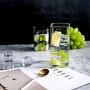 Schlanke Glas-Aufbewahrungsflasche, schickes nordisches Glasgefäß, schicke skandinavische Schreibtisch-Aufbewahrungsflasche, Home Organizer für Saft, Eiscreme, Glasbehälter, luftdichte Lebensmittelbehälter.