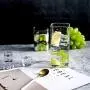 Square Glass Storage Bottle Chic Nordic jar Vogue Scandinavian Desk Storage Bottle Home Organizer Juice ice cream Container Glass Airtight Food Storage Containers