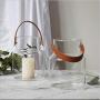Einzigartige nordische Glasbehälter mit Ledergriff, minimalistischer Schreibtisch-Aufbewahrungsflasche, Blumenvasenbehälter, Dekor, Glas, luftdichte Lebensmittelbehälter