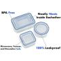 1790 Plastic Food Containers with Lids - 16 Piece, BPA Free, Locking Lids, Dishwasher Safe Freezer Safe, Airtight - Ideal for Home, Kitchen, Storage & Organization