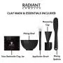 Radiant Complex DIY Face Mask Mixing Bowl Set with Sodium Bentonite 16 Oz Jar | Silicone Mask Bowl, Applicator Brush, Mixing Spatula and Measuring Cup | Black Radiant Complex DIY Face Mask Mixing Bowl Set with Sodium Bentonite 16 Oz Jar | Silicone Mask Bowl, Applicator Brush, Mixing Spatula and Measuring Cup | Black