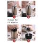 800ml Thermos Stainless Food Flask,Leakproof Vacuum Insulated Food Containers With Portable Insulation Bag Food Flask (Color : Champagne, Size : No-Bag)