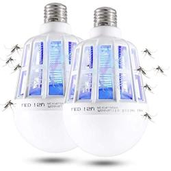 2 Pack Bug Zapper 2-in-1 Mosquito Light Bulbs Electronic Insect & Fly Killer Lamp