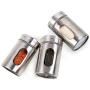 JUSTDOLIFE Kitchen Seasoning Bottle Stainless Steel Pepper Bottle Rotatable Container For Home