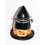 BW New 8" Halloween Witches Hat with Stars Ceramic Decorative Air Tight Hinged Canister Storage Jar
