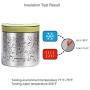 Vacuum Insulated Food Jar 22 Ounce Lunch Thermos with Handles, Portable Stainless Steel Lunch Containers, Stay Hot for 5h Cold for 10h, Green